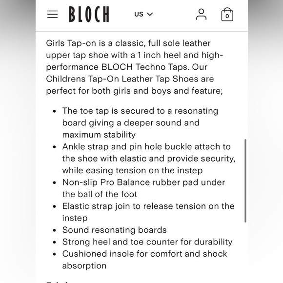 Bloch Tap on tap Leather tap shoes 10M Tan Brand new no box - Picture 9 of 9